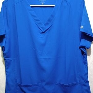 Women's Blue V-Neck Top